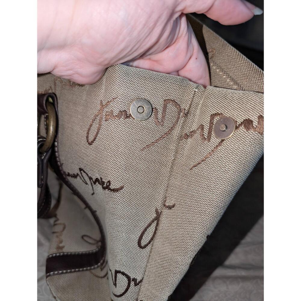 Vintage Junior Drake Tote Bag Tan Brown Logo - Picture 7 of 9